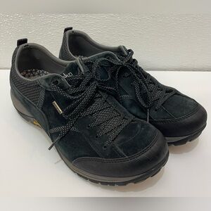 Dansko Women’s Black Lace-Up Suede Leather Sneakers